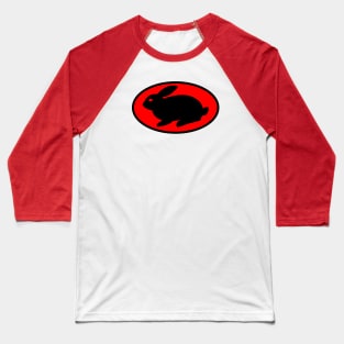 black print rabbit red Baseball T-Shirt